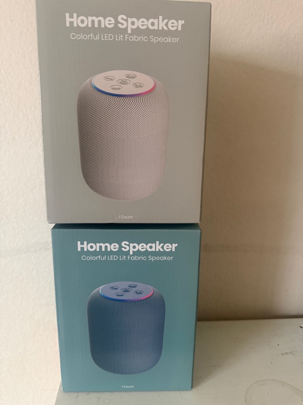 Home Speaker Colorful LED Lit Fabric Speaker one only your choice of color
